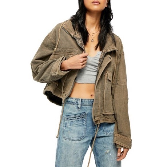 Free People Jackets & Blazers - FREE PEOPLE Eyes On You Surplus Jacket NWT XL
